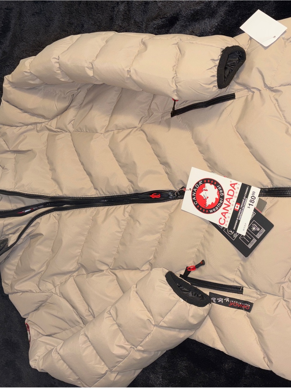 Women’s Size (S)Canada Goose Sandstone Quilted Down Puffer Jacket - Neutral Sand
